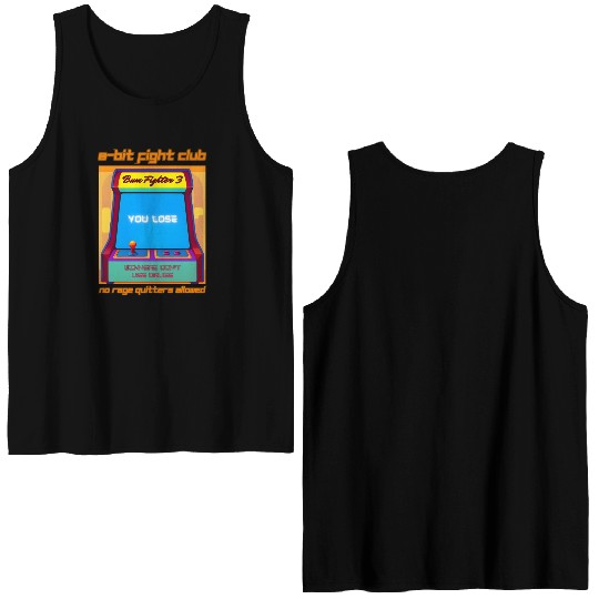 Funny Retro Gaming 80s Arcade 8-Bit Gamer Humor Double Sided Tank Tops