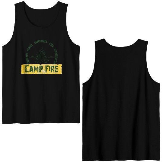 Hot Vibes Of Nature Hiking Camping Trekking Double Sided Tank Tops