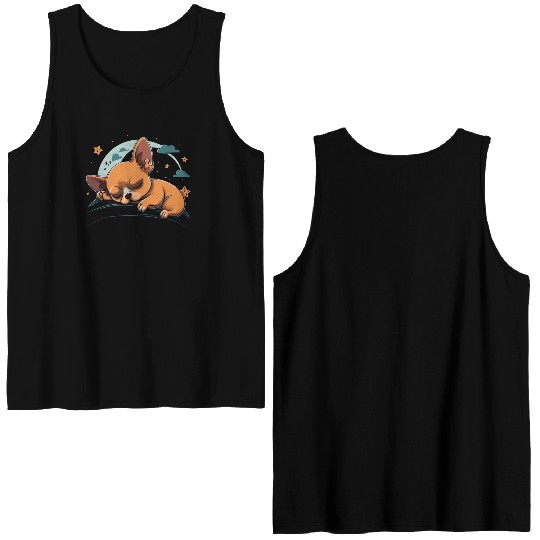 Chihuahua | Sunday Sleep Cute Dog Good Night Double Sided Tank Tops
