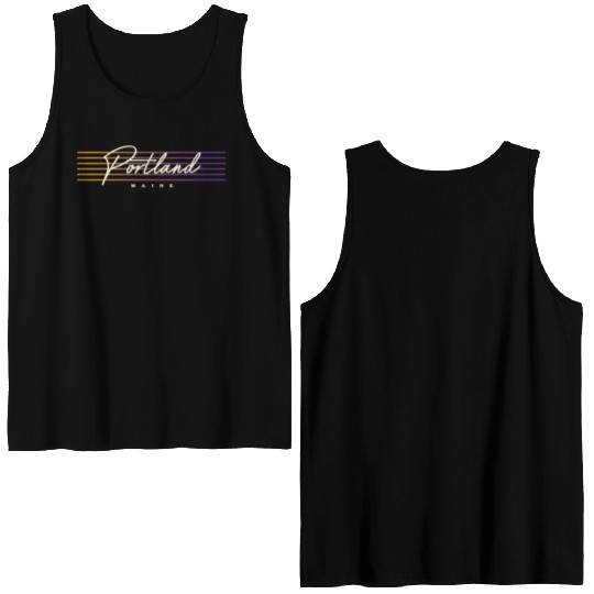 Portland Nostalgic Style Maine Double Sided Tank Tops
