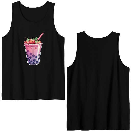 Boba Tea Design - Bubble Tea Double Sided Tank Tops