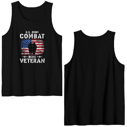 US Army Combat Medic Veteran Double Sided Tank Tops