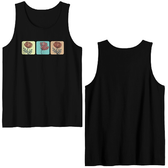 Tulips flower rose Double Sided Tank Tops
