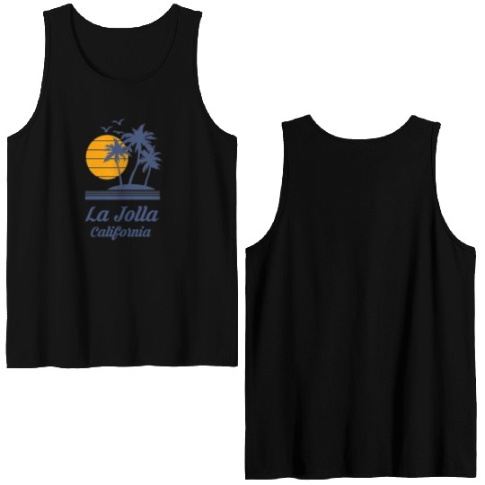 La Jolla San Diego California CA Beach City Double Sided Tank Tops