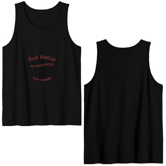 Rock Outlaw - No More Rules - Never surrender Double Sided Tank Tops