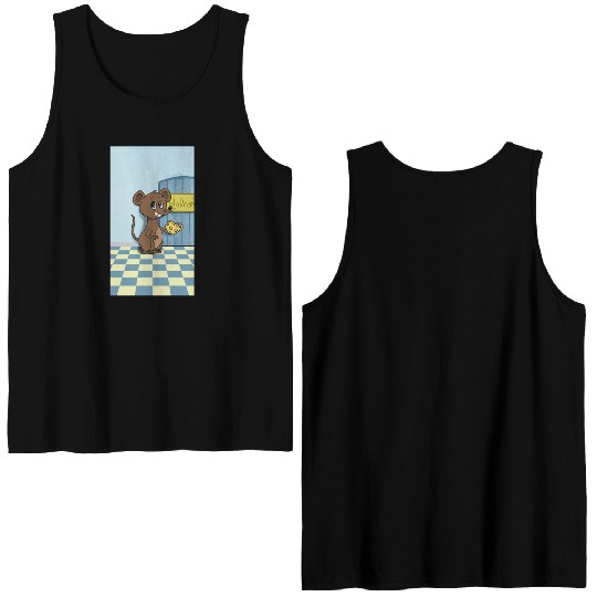 Cheesy Heart Mouse Double Sided Tank Tops