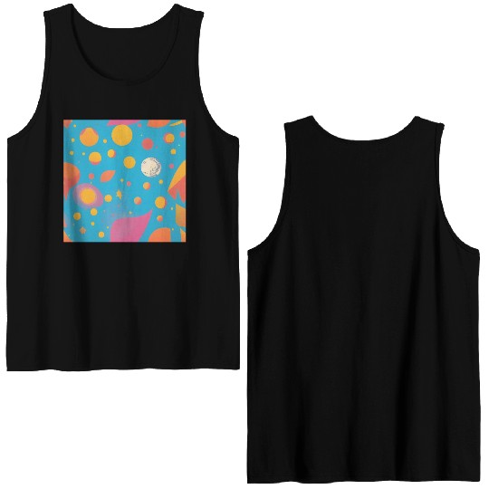 galaxy nebula draw abstract Double Sided Tank Tops