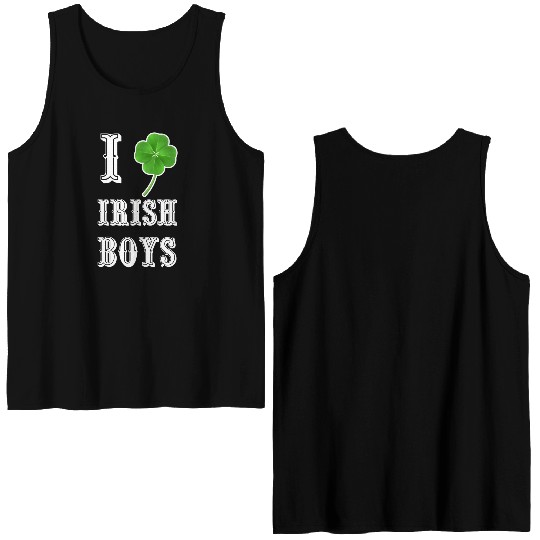 Shiny Saint Patrick s Day Shamrock Rhinestone Double Sided Tank Tops