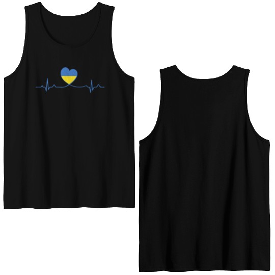 My Heart Beats For Ukraine Double Sided Tank Tops