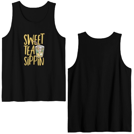 Sweet Tea Sippin Iced Tea Drink Ice Tea Double Sided Tank Tops