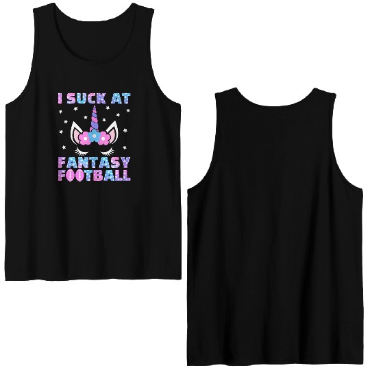 I Suck at Fantasy Football Loser Punishment Funny Double Sided Tank Tops