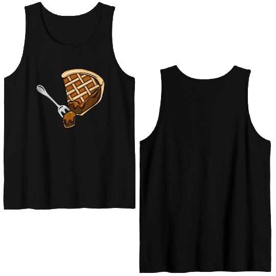 Chocolate Sweet Pie Cake Double Sided Tank Tops