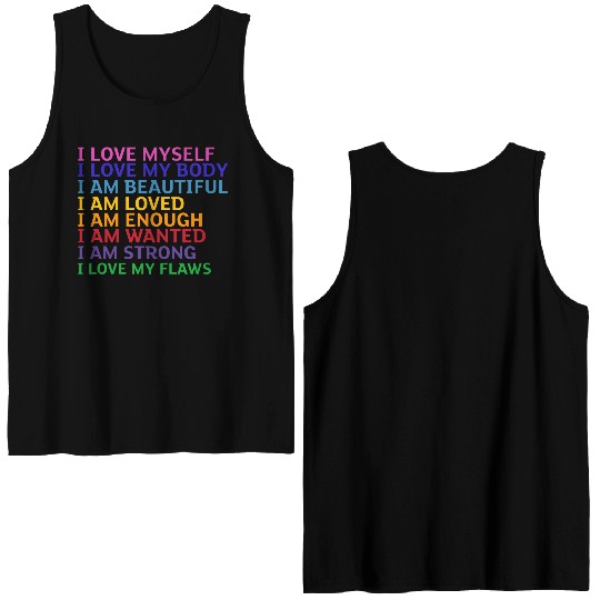 i love myself Double Sided Tank Tops