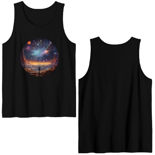 Galactic Splendor: Embrace the Marvels of Cosmos Double Sided Tank Tops