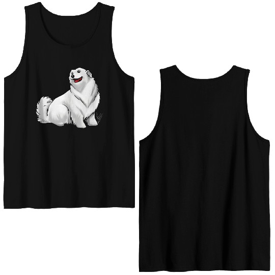 Dog Great Pyrenees White Double Sided Tank Tops