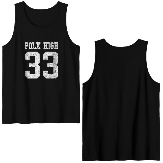 Polk High School Football Jersey 33 Aged Look Double Sided Tank Tops