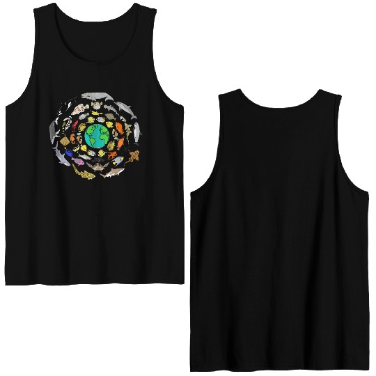 World Oceans Day Sea Life Double Sided Tank Tops
