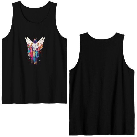 Angel with no face Double Sided Tank Tops