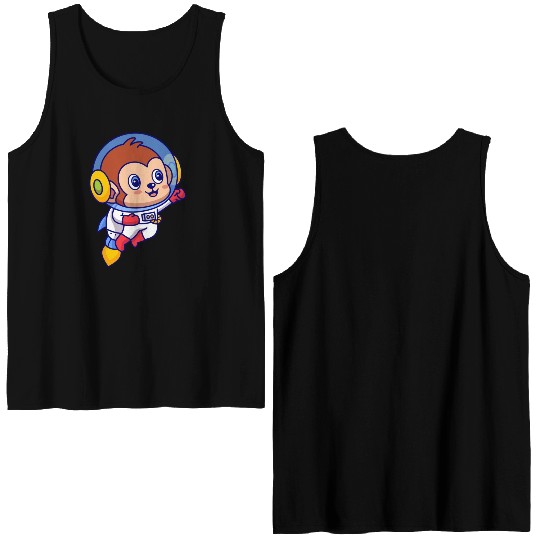 Flying Monkey Astronaut Double Sided Tank Tops