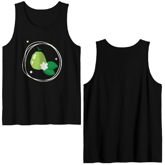 Guava With Flower And Leaves Double Sided Tank Tops