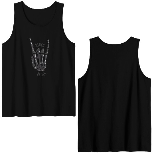 Never better skeleton Double Sided Tank Tops
