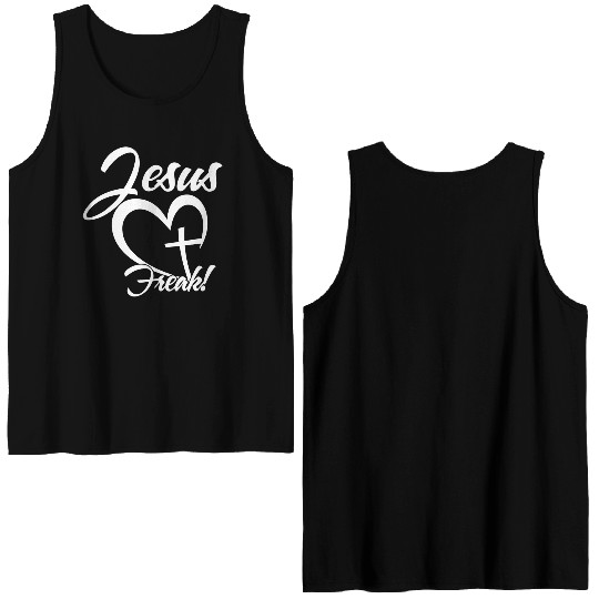 Jesus Freak Love Jesus Christian Christmas Double Sided Tank Tops