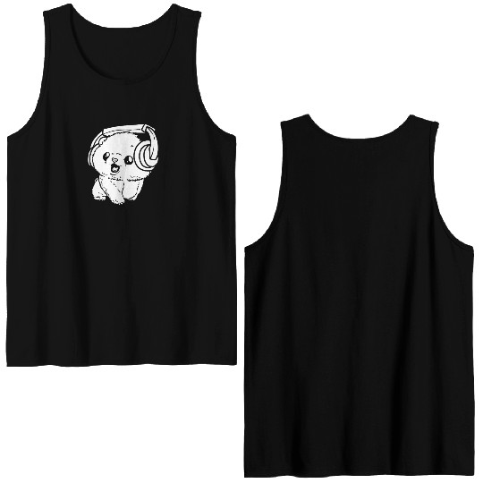 K Pop Headphones Double Sided Tank Tops