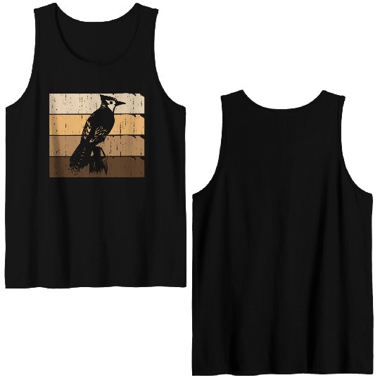 Bird Woodpecker Art Budgie Hummingbird Parrot Double Sided Tank Tops