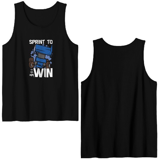 Sprint Car Mom Dirt Track Racing Racing Race Day Double Sided Tank Tops