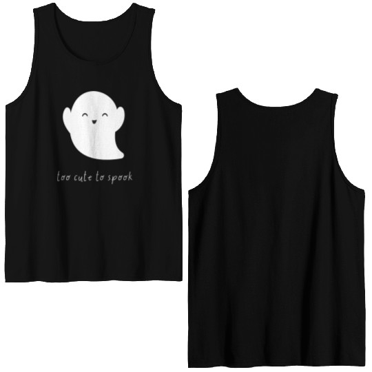 Cute NICU Halloween | Too cute to spook design Double Sided Tank Tops