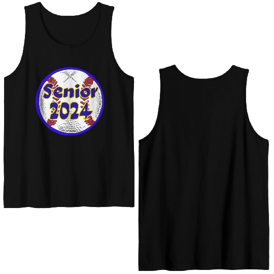 Baseball Senior Class of 2024 Double Sided Tank Tops