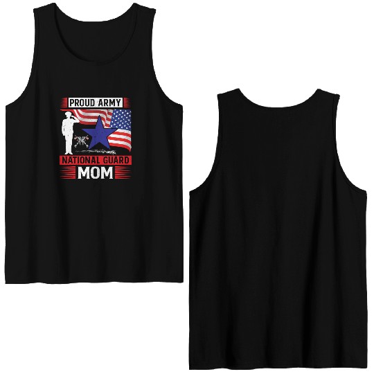 Proud Army National Guard Mom Double Sided Tank Tops