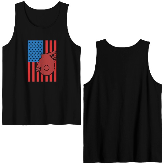 Beekeeping US Flag Double Sided Tank Tops