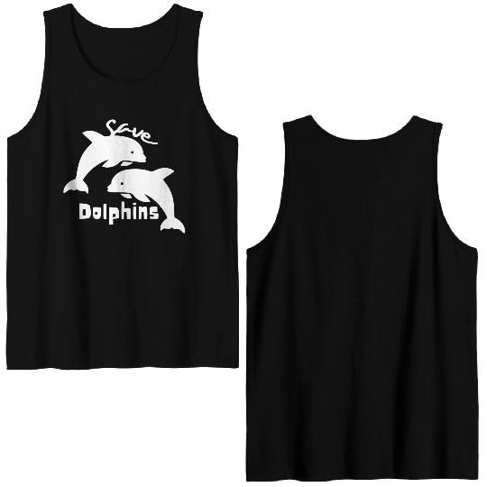 Save Dolphins Double Sided Tank Tops