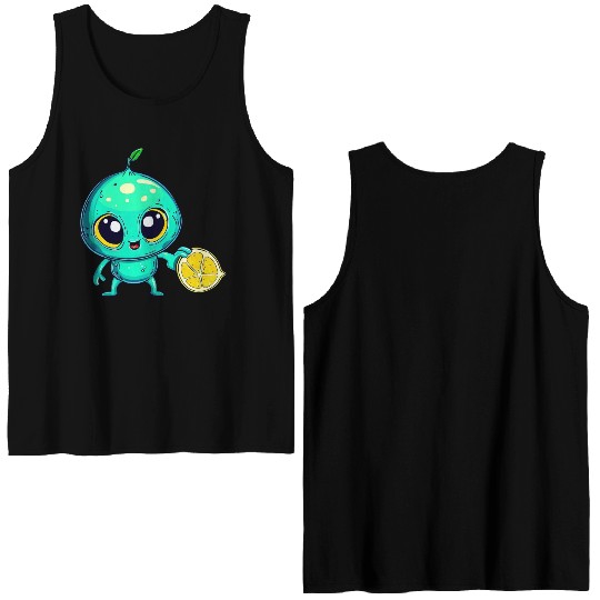 Alien Fruit Magic: Sweet Lemon from Outer Space Double Sided Tank Tops
