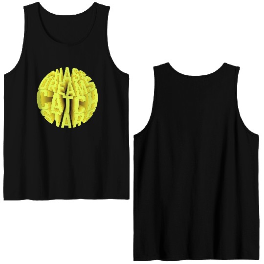 Circle typography Double Sided Tank Tops