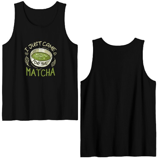 Green Tea Lover Japanese Matcha Latte Drink Matcha Double Sided Tank Tops