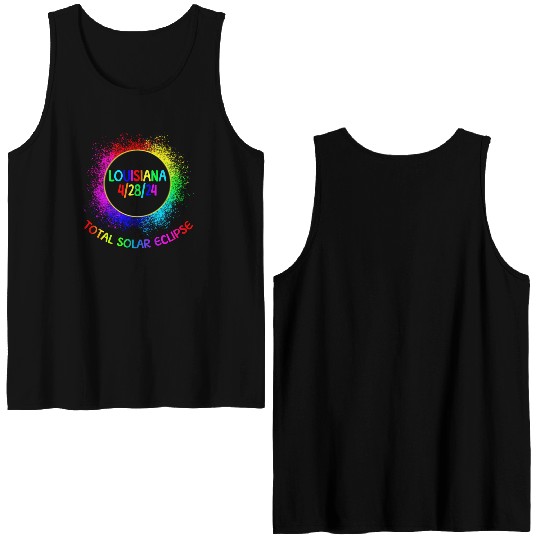 Total Solar Eclipse Louisiana 4/28/24 Kids Eclipse Double Sided Tank Tops