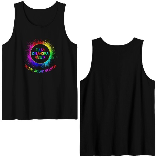 Total Solar Eclipse Tulsa Oklahoma 4/28/24 Kids Double Sided Tank Tops