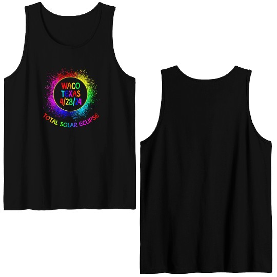 Total Solar Eclipse Waco Texas 4/28/24 Kids Double Sided Tank Tops
