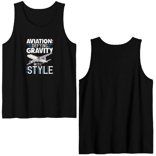 Pilot Aviation Airplane Airline Future Pilots Double Sided Tank Tops
