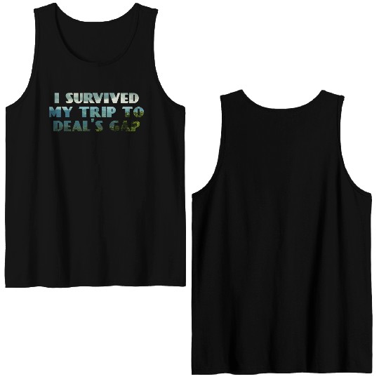 I Survived My Trip To Deals Gap Funny Deals Trip Double Sided Tank Tops