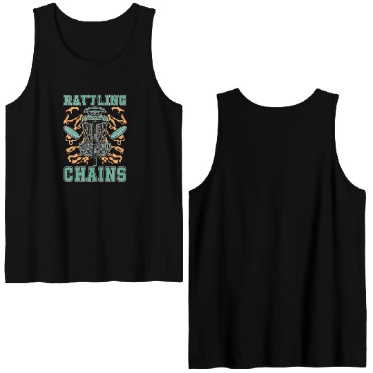 Disc Golf Rattling Chains Ultimate Frisbee Golfer Double Sided Tank Tops