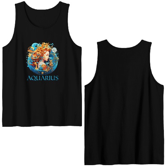 Embrace Your Aquarius Identity: Aquarius Pride Double Sided Tank Tops