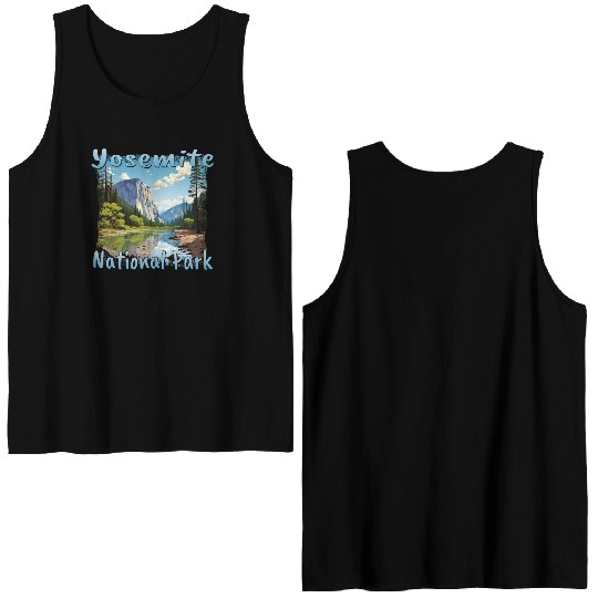 Yosemite National Park: Colorful Landscape in Double Sided Tank Tops