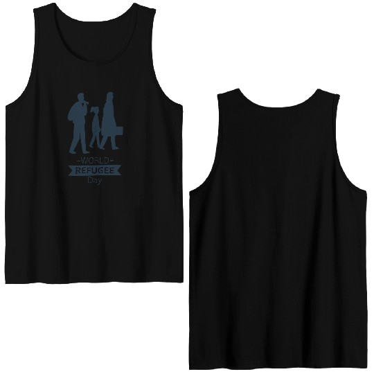 world refugee day black Double Sided Tank Tops