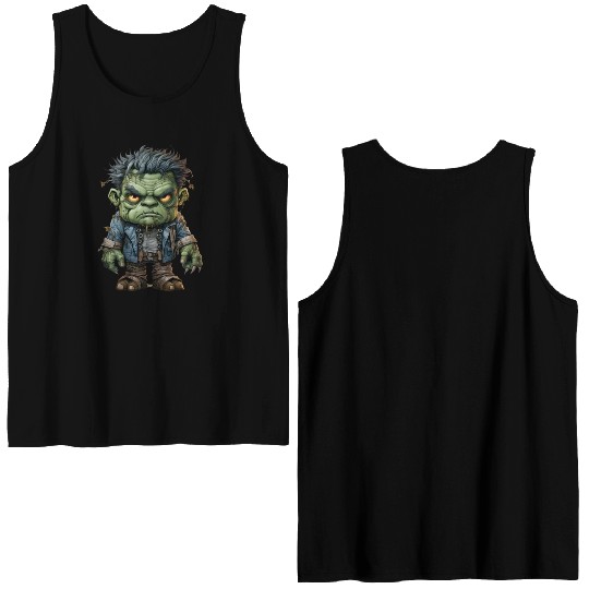 Halloween Frankie's Playful Monster Mash Double Sided Tank Tops