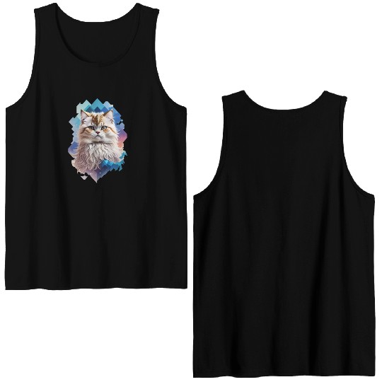 Persian Cat Double Sided Tank Tops