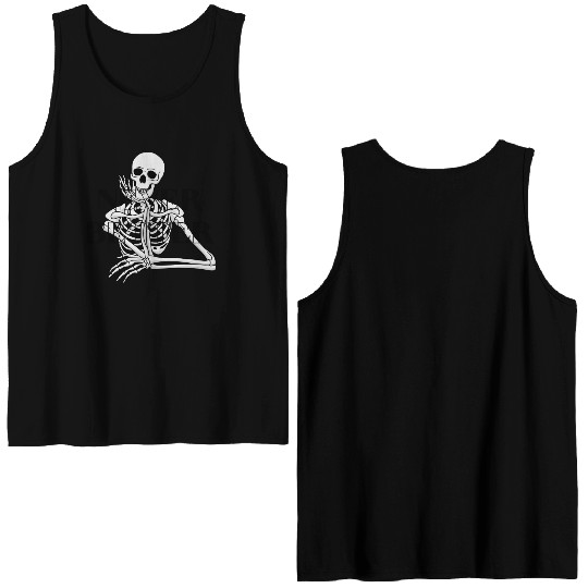 Never Better Skeleton sticker & Double Sided Tank Tops