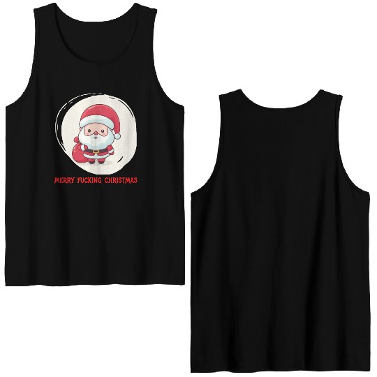Cute Bad Santa Double Sided Tank Tops
